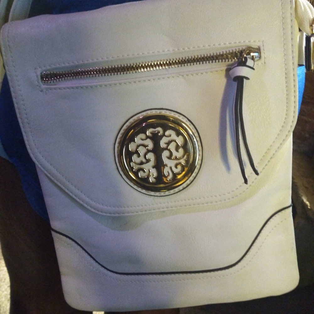 All white purse